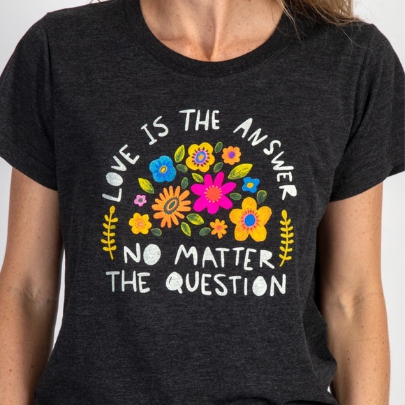 NATURAL LIFE Tops - NEW “love is the answer..” boho top